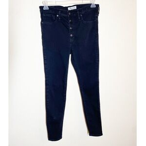 Madewell 9” high rise black skinny. Size 30